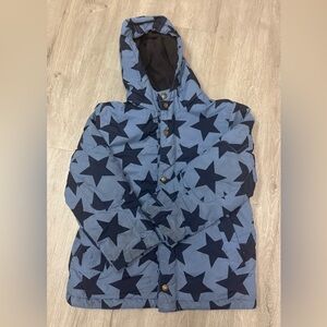 Mini Boden Star Pattern Hooded Jacket kids
